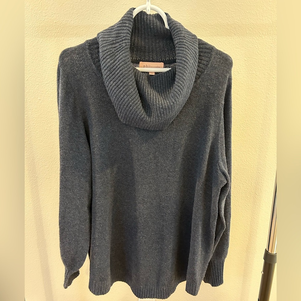 Philosophy Blue Cowl Neck Sweater